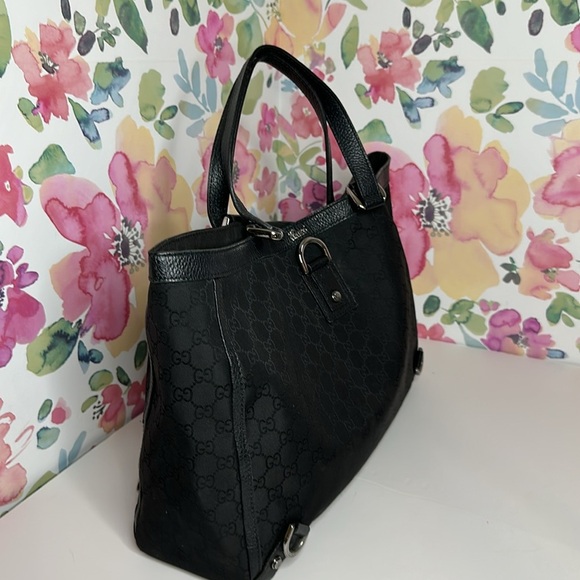 💯 Authentic GUCCI Nylon Monogram Large Abbey Tote🍀 - Picture 6 of 16